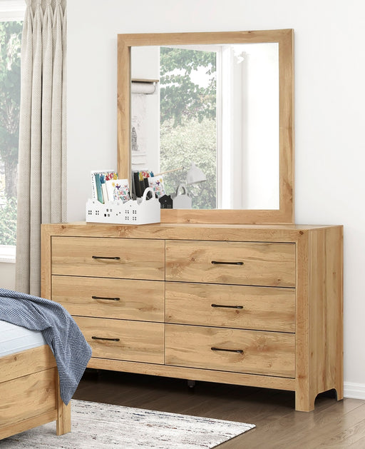 Home Elegance Corbin Natural Dresser And Mirror