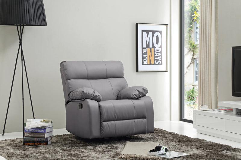 Glory Furniture Manny Black Faux Leather Rocker Recliner