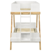 Coaster Furniture Frankie White Twin Over Twin Bunk Bed