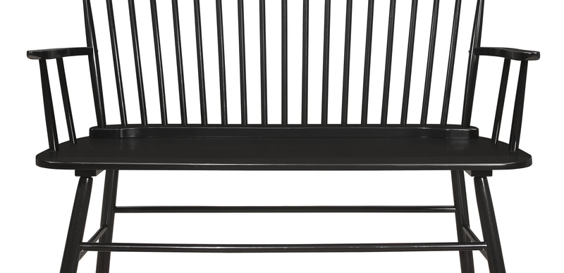 Crown Mark Jerimiah Black Spindleback Bench