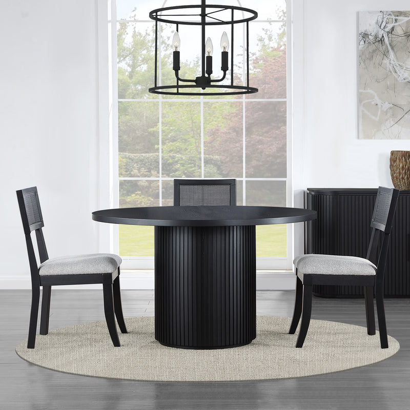 Steve Silver Colvin Black 52 Inch Round Dining Table