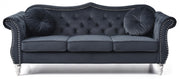 Glory Furniture Hollywood Black Velvet Fabric Sofa