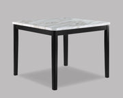 Crown Mark Pascal White Black Counter Height Table