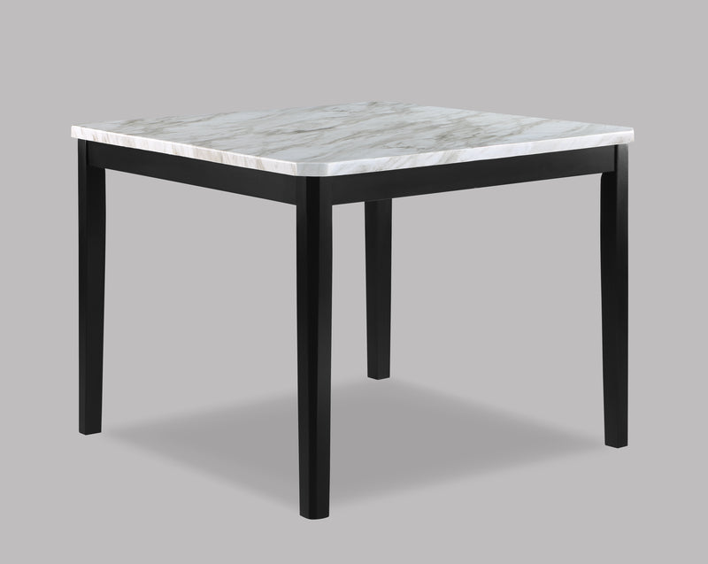 Crown Mark Pascal White Black Counter Height Table