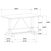 Coaster Furniture Aldrich White Counter Height Table