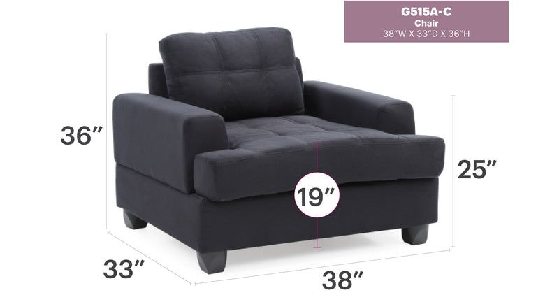 Glory Furniture Sandridge Navy Blue Chair