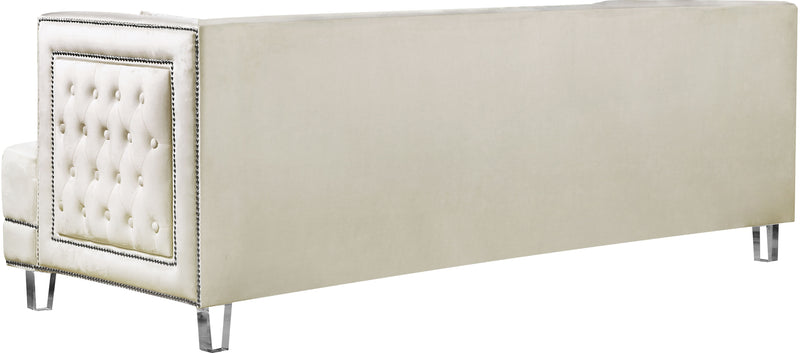 Meridian Furniture Lucas Black Velvet Sofa