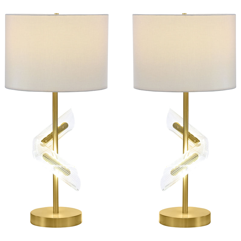 2 Coaster Furniture Kingsley Gold Table Lamps