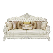 Acme Furniture Adara Pearl Antique White 2pc Living Room Set