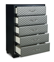 New Classic Furniture Luxor Black Silver Chest