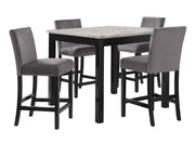 New Classic Furniture Celeste Gray 42 Inch 5pc Counter Height Set