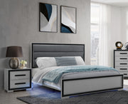 Global Furniture Amelia Black Grey Nightstand