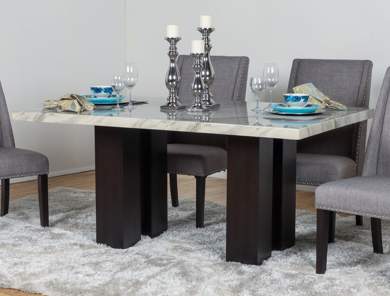 New Classic Furniture Faust Gray Black 5pc Dining Room Set