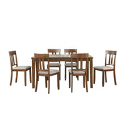 Home Elegance Prineville Cherry Beige 7pc Dinette Room Set