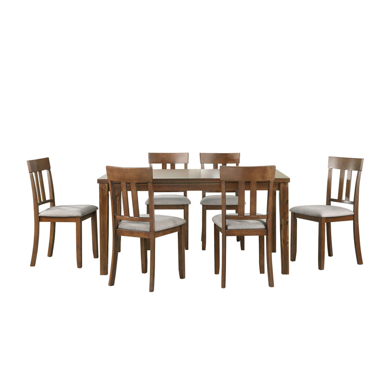 Home Elegance Prineville Cherry Beige 7pc Dinette Room Set