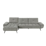 Home Elegance Dominic Orange 2pc Sectional with Left Chaise