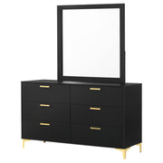 Coaster Furniture Kendall Black 6 Drawers Dresser And Mirror