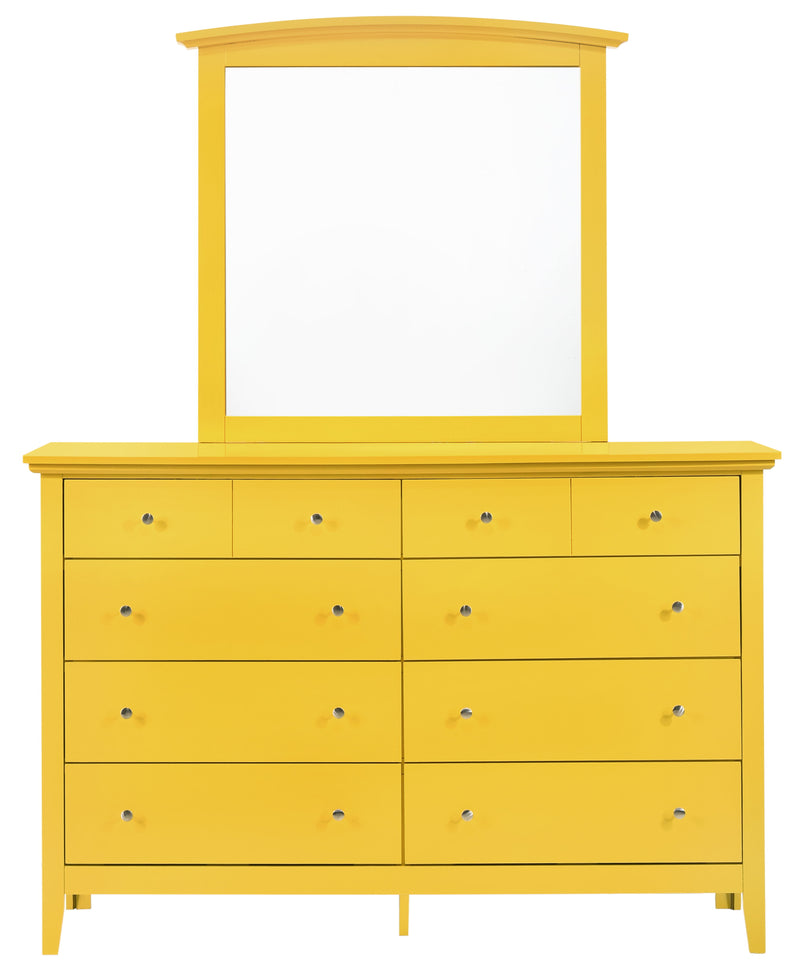 Glory Furniture Hammond White Dresser and Mirror