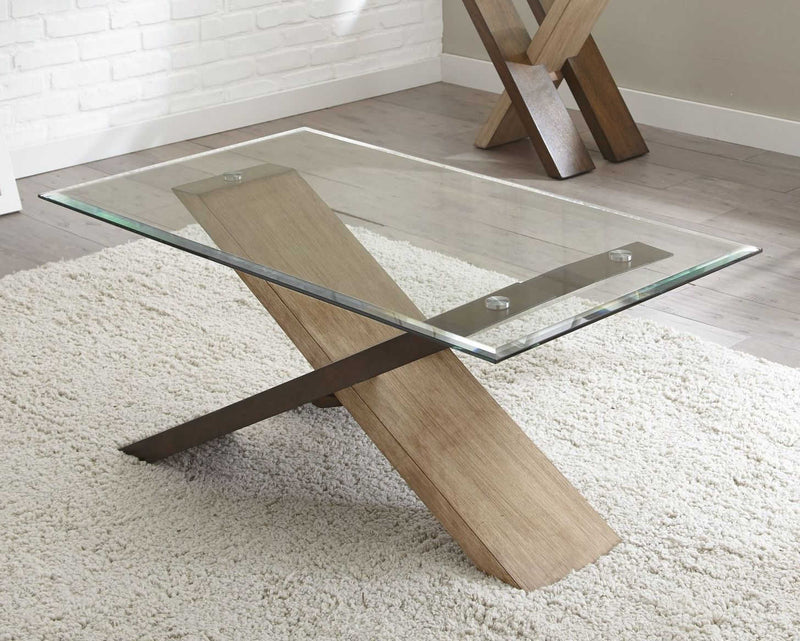 Steve Silver Tasha Natural Deep Cherry Cocktail Table