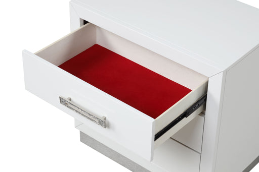 Galaxy Home Coco Milky White Wood Night Stand