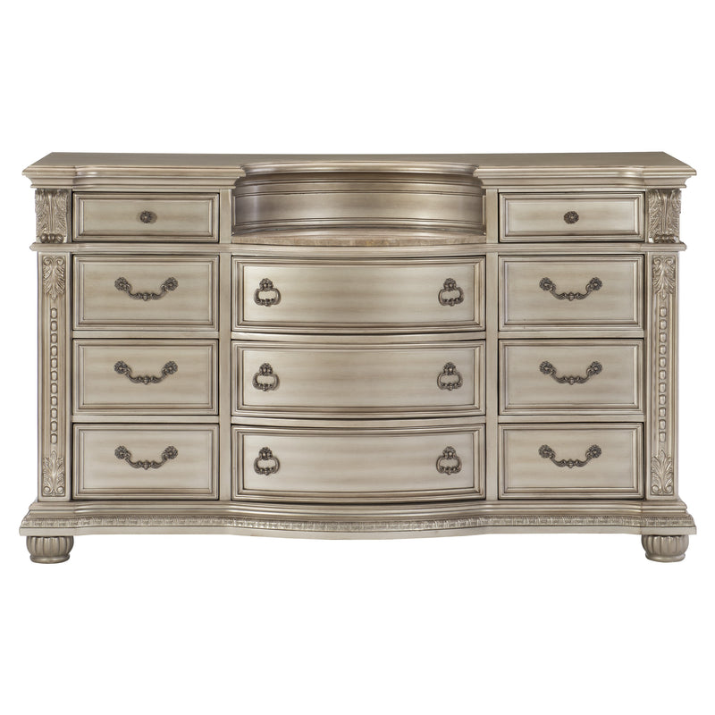 Home Elegance Cavalier Dark Cherry Dresser and Mirror