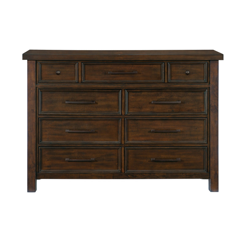 Home Elegance Logandale Brown Dresser And Mirror