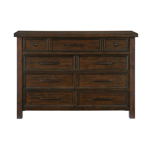 Home Elegance Logandale Brown Dresser And Mirror