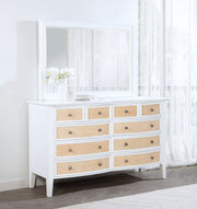 Coaster Furniture Bexhill White Dresser and Mirror
