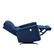Home Elegance Artem Blue Power Rocker Reclining Chair
