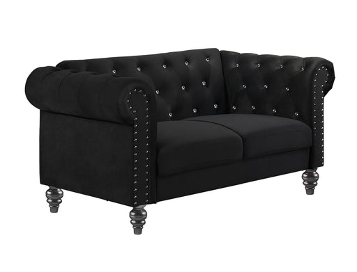 New Classic Furniture Emma Black Crystal Loveseat