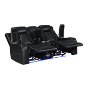 New Classic Furniture Orion II Black Reclining Console Loveseat