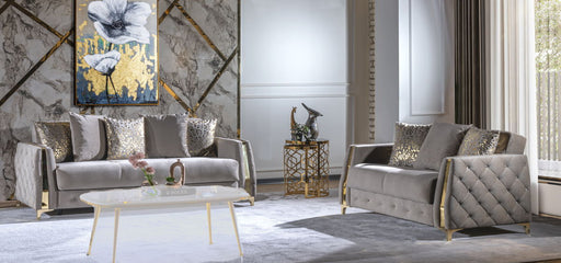 Galaxy Home Lust Taupe 2pc Living Room Set