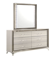 Global Furniture Zambrano White Dresser And Mirror