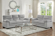 Home Elegance Keighly Gray 2pc Living Room Set
