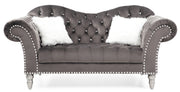 Glory Furniture Wilshire Black Velvet Loveseat