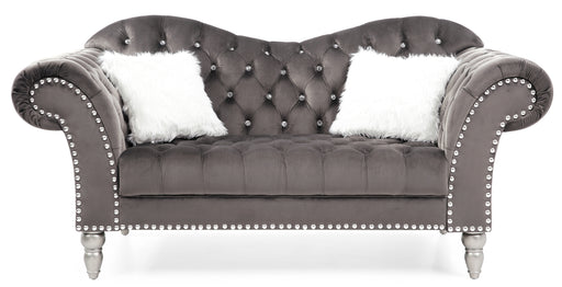 Glory Furniture Wilshire Black Velvet Loveseat