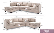 Glory Furniture Malone Gray Sectional
