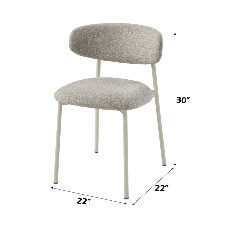 2 Acme Furniture Ingram Light Gray Side Chairs