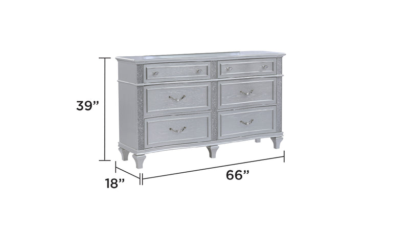 Galaxy Home Mystic Silver Dresser