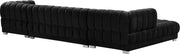 Meridian Furniture Gwen Black Velvet 3pc Sectional