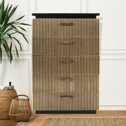 Galaxy Home Allure Black 5 Drawer Chest