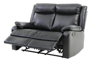 Glory Furniture Ward Black Faux Leather Double Reclining Love Seat