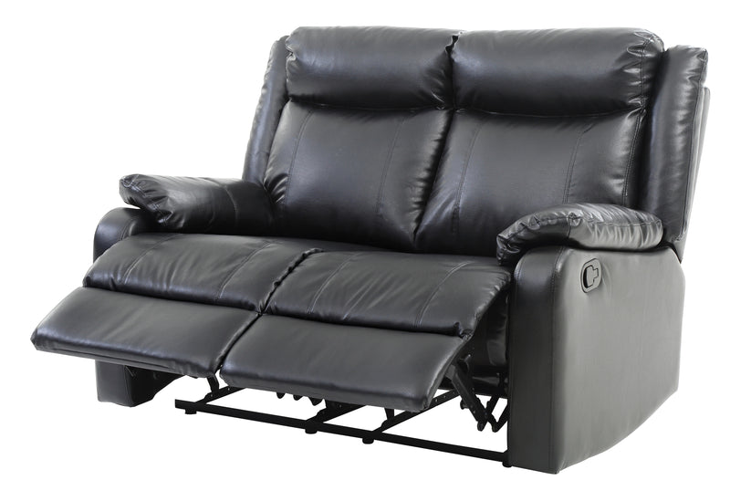 Glory Furniture Ward Black Faux Leather Double Reclining Love Seat