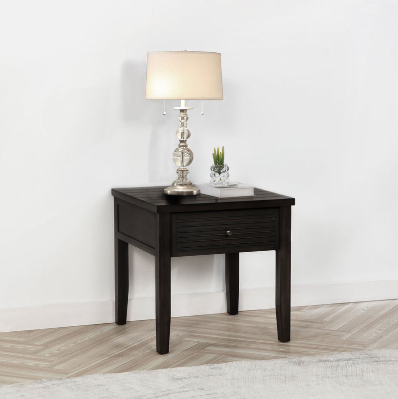 Coaster Furniture Concord Distressed Java Black End Table