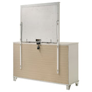 Coaster Furniture Olivia White Dresser and LED Mirror