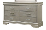 Crown Mark Amalia White Dresser and Mirror