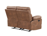 Steve Silver Rudger Chestnut Brown Manual Reclining Loveseat