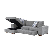 Home Elegance Raife Gray 2pc Sectional with Left Chaise