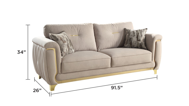 Galaxy Home Leena Beige Sofa