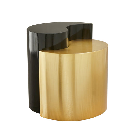 Galaxy Home Ying Yang Black Gold End Table